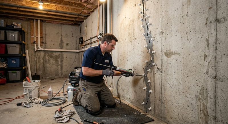 Basement Crack Repair in Montgomery County, PA