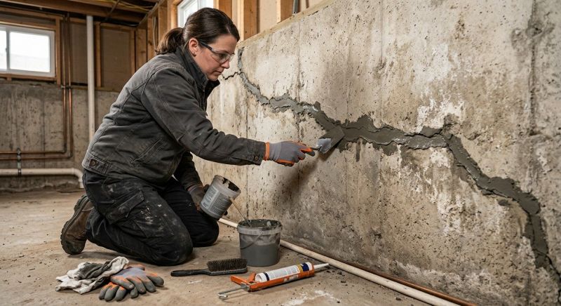 Cracked Basement Floor Repair in Montgomery County, PA