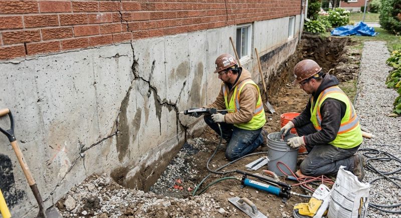 Cracked Foundation Repair in Bucks County, PA