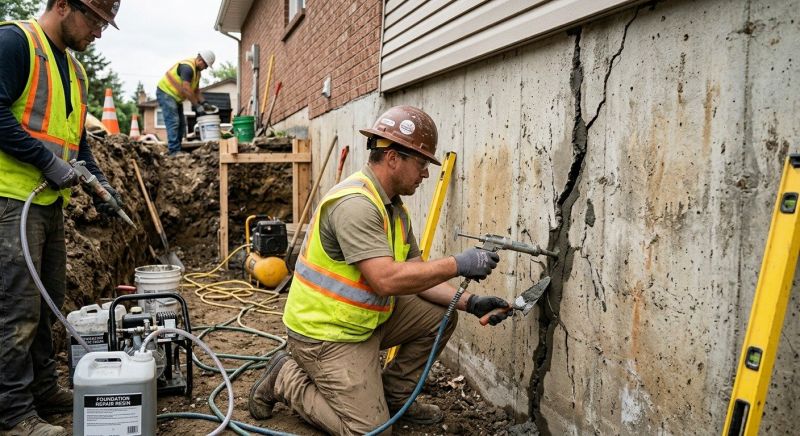 Cracked Foundation Repair in Collegeville, PA