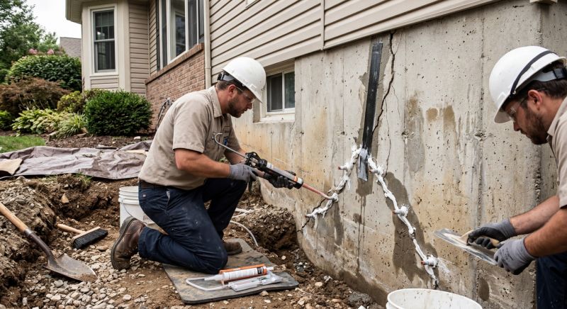 Cracked Foundation Repair in Doylestown, PA