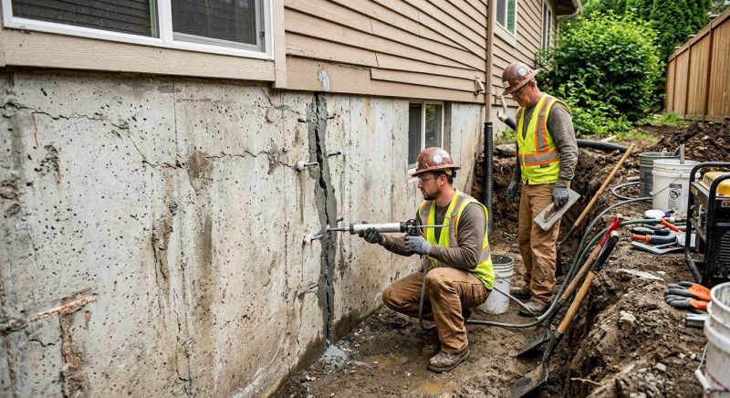 Cracked Foundation Repair in Exton, PA