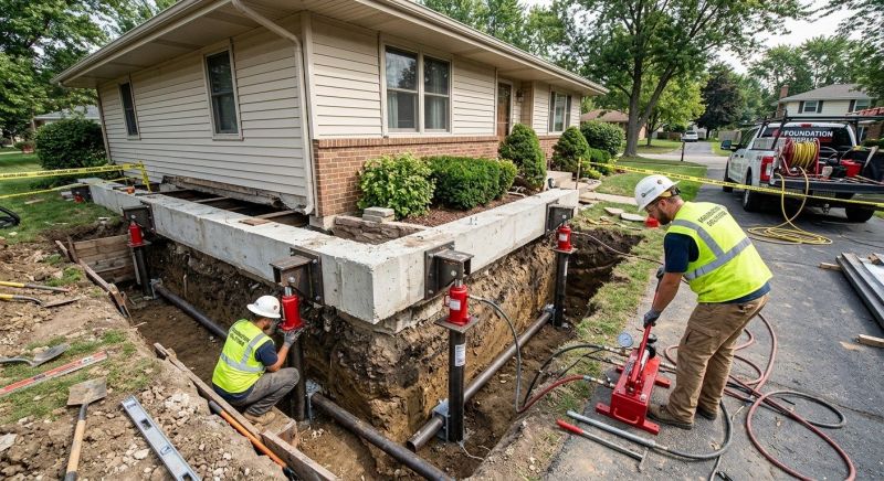 Foundation Jacking in Boyertown, PA