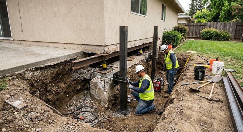 Foundation Pier Repair in Montgomery County, PA