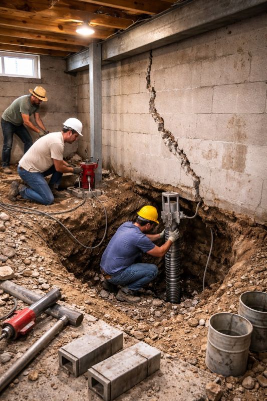 Foundation Structural Repair in Riegelsville, PA