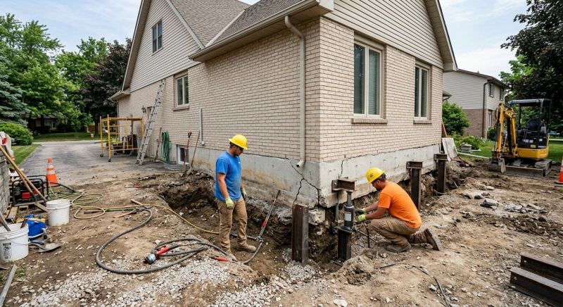 Helical Piers Installation in Montgomery County, PA
