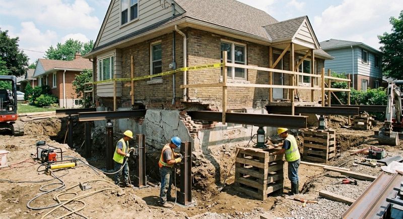 House Foundation Repair in North Wales, PA