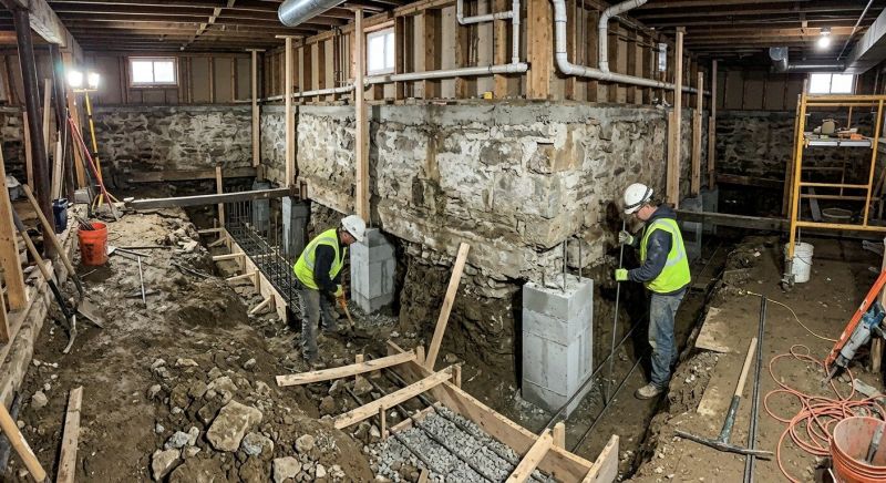 House Underpinning in Montgomery County, PA