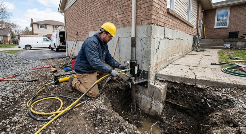 Sinking Foundation Repair in Chalfont, PA