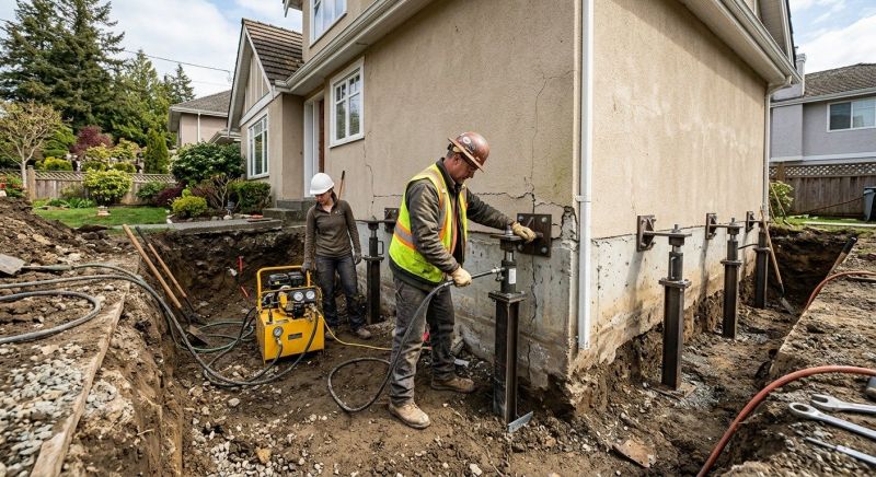 Sinking Foundation Repair in Hatboro, PA
