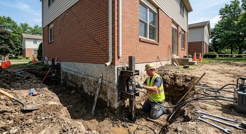 Sinking Foundation Repair in Horsham, PA